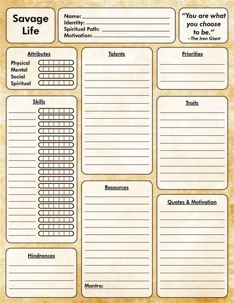 real life game|Character sheet for real life : r/rpg .